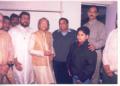 with father Pt.Kushal Das and Late Pt.Ravi Shankar in 2001