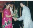 Pt. Deepak Narayangaonkar and Mrs. Meera Narayangaonkar being felicitated