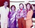 Shri. Deepak Narayangaonkar and Mrs. Meera Narayangaonkar with Indian ventriloquist, puppeteer and puppet-maker Ramdas Padhye