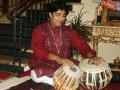 Sandip Ghosh playing his tabla at one of the concerts