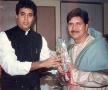 Pt. Rajendra Varman with Culture Minister Shri Anil Deshmukh
