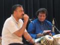 Mr. Satish Tare along with Pt. Swapanda at the time of inaugaration ceromony of the book COMPLETE TABLA written by Amod Dandage