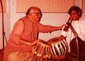 Blessing by Guruji Late Pt Taranath Rao, during the concert in USA in 1982