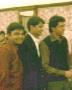 Vinod Kumar with Raj Thakarey and comedian Rahul Ingle in a stage show