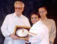 Sarwar Hussain Receiving Bismillah Khan Yuva Puruskar from Hon.Ram Niwas Mirdha, Sangeet Natak Academy, New Delhi.