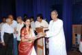 Sulagna Halder receiving award.