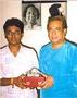 Dr. Avijit Ghosh with Ustad Aashish Khan at Maihar, 1992