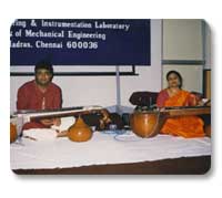 Jeyaraaj and Jaysri performing in program.