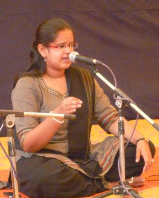 Poorvaja Padhye performing in program