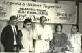 Inauguration of Shobhaa's album with Shambhu Sen(Mu.Dir), Ramchandani (Co-Exe) and Bappi da, B R Chopra