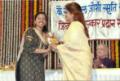 Honouring a new talent through a unique award Jivhala Puraskar-This award Shonhaa gives in her mother Kamal Joshi's memory to parent of an artist who are the back bone
