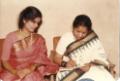 Shobha with Ashaji after concert where Ashaji praised Shobhaa's singing