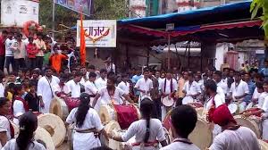 Gajar Dhol Tasha pathak - Mumbai performing in Miravnuk