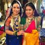 Shilpa Tulaskar Marathi actress on the set