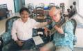 Zamin Ali Khan with student Joana's husband from London