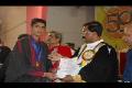 Education minister Arvind limbavale honouring with pt Sheshgiri Hagal Gold Medal