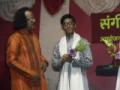 Samrat being felicitated at giridih concert