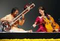 Shubhendra Roa playing with wife Saskia Rao