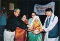 Pratibha Inamdar with film actress Seema Deo and film actor Ramesh Deo