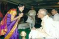 Receiving award from famous spiritual leader Dr. K Shivanand Murty from Andhra Pradesh