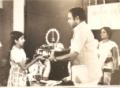 Suhasini Receiving Award From Hon. Sharad Pawar 1979.