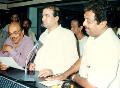 Vinay Mandke with well known music director/composer Ashok Patki and reverend singer Suresh Wadkar