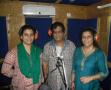 Pranita Deshpande in recording with Shekhar Dehspande and Pronomita Shritriya