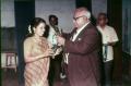 Receiving Award from Shri. Bodhe