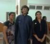 Akshada Mhaiskar and Nidhi Parab with Pt. Mukundraj Deo in workshop